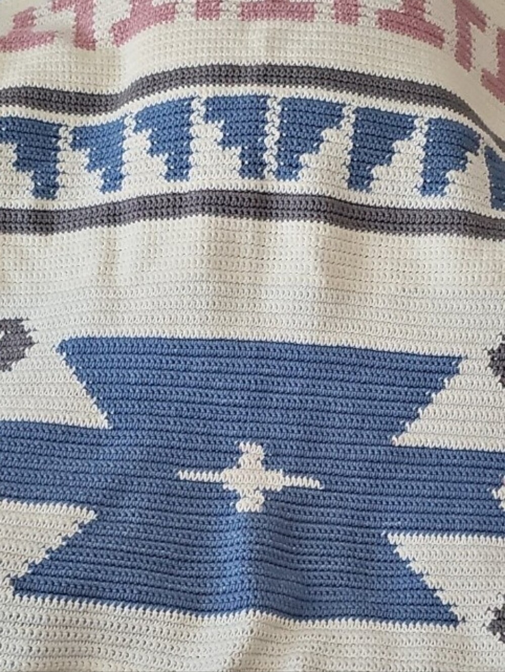 Handmade Aztec Pattern Blanket - Picture 2 of 2